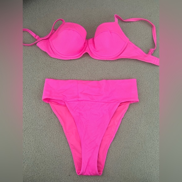 Aerie hot fushia bikini size large - Picture 2 of 2